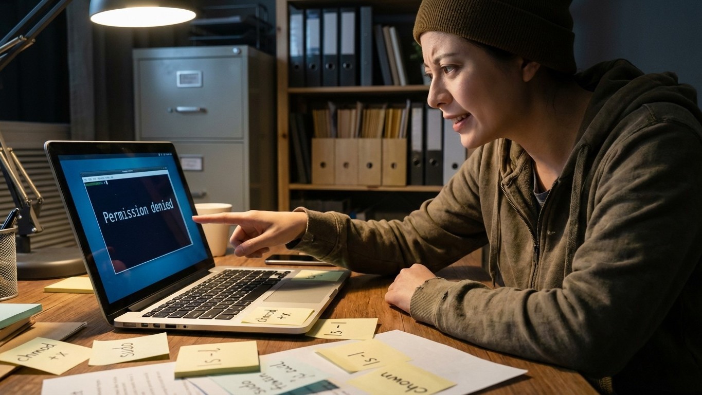 chmod et chown expliqués : permissions Linux pour débutants (cas concrets)