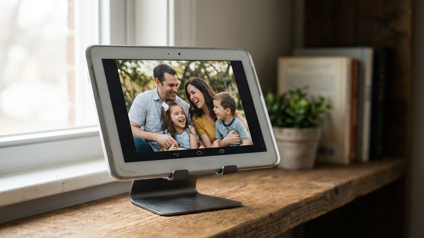 Cette vieille tablette qui traîne dans un tiroir peut afficher vos photos de famille en boucle sans rien acheter