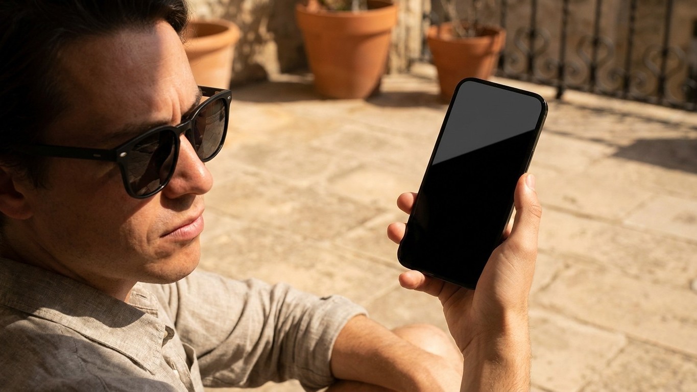 J'ai porté mes lunettes polarisées pour lire mon téléphone en plein soleil : quand l'écran est devenu tout noir, un simple...