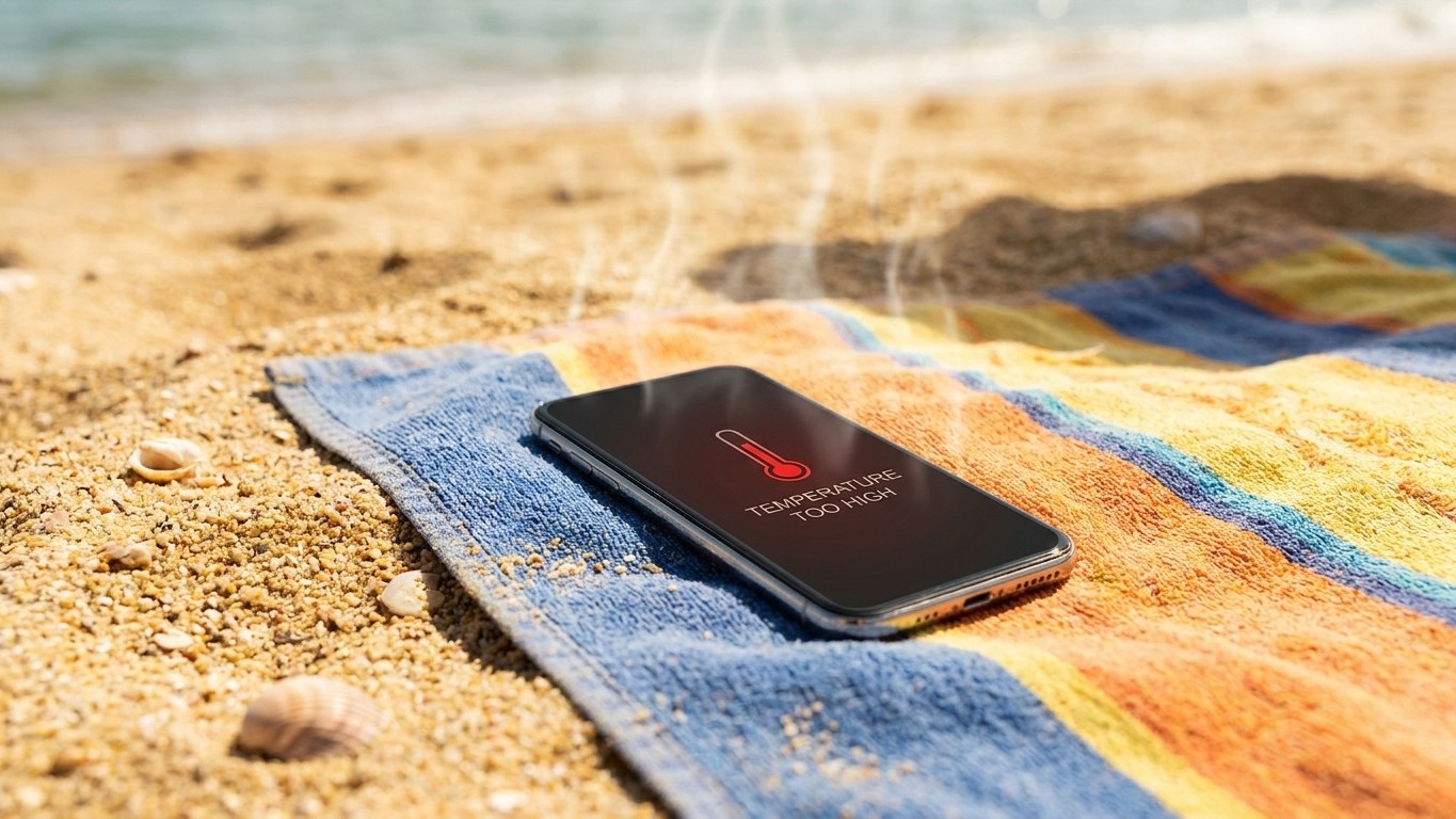 « Je pensais qu'il suffisait de le laisser refroidir » : pourquoi un smartphone laissé au soleil sur la serviette est un s...